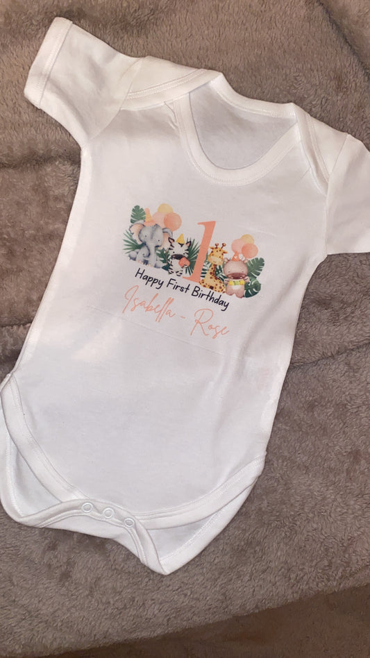 Happy First Birthday Vest / Personalised Vest