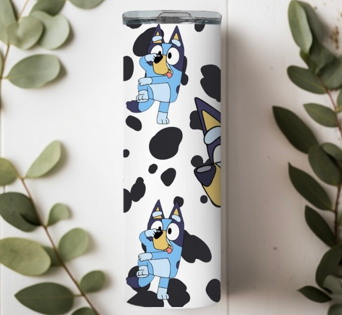 Bluey cowprint tumbler