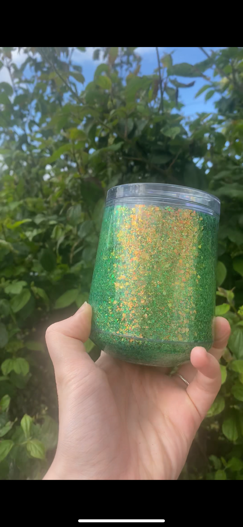 Custom Glitter wine tumbler