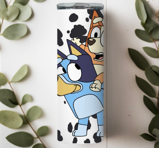 Bluey cowprint tumbler