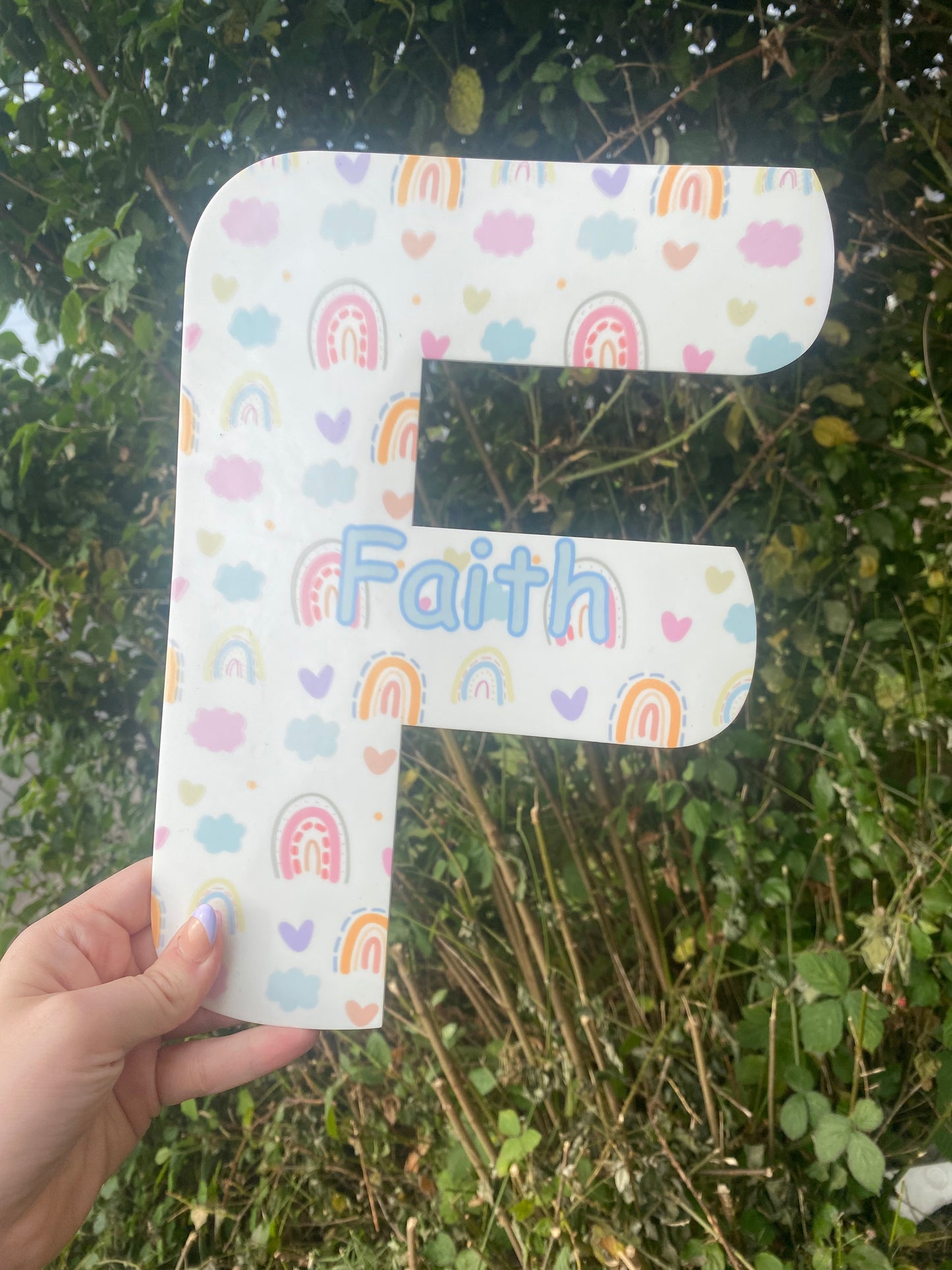 Personalised Acrylic Letter -  Nursery/ Playroom/Bedroom - 25 designs to choose from