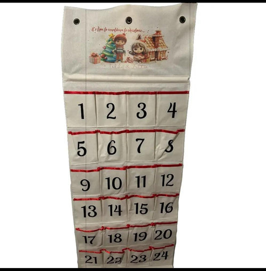 Large family canvas advent calendar - personalised to your choosing