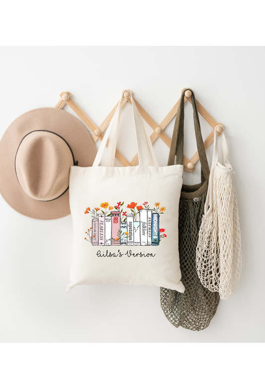 Floral Album Name Tote