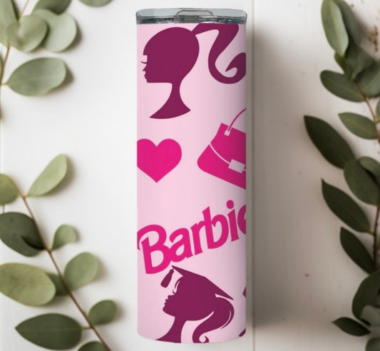 Barbie girl pink tumbler