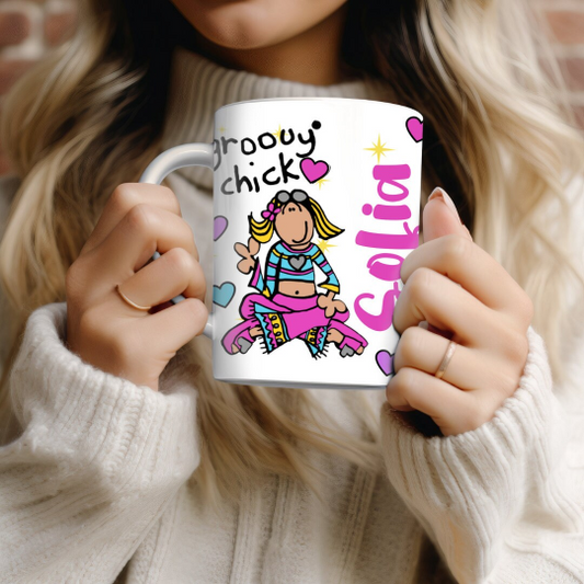 Groovy Chick Personalsied Mug