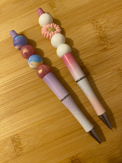 Funky Fun Silicone Beaded Handmade Weeding Pens. Crafter tool. Crafter Pen