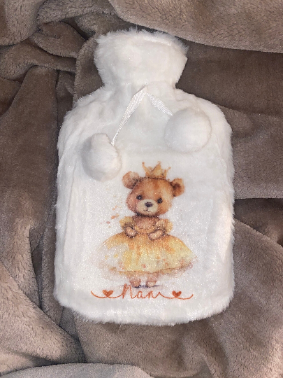 Personalised Fluffy Hot Water Bottle