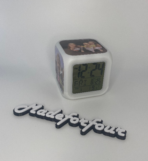 Photo light up digital Alarm Clock