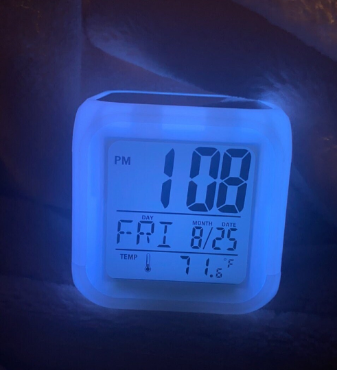 Photo light up digital Alarm Clock